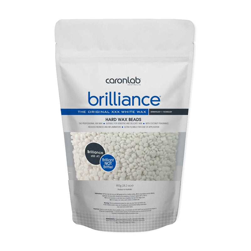 Brilliance Hard Wax Beads – The Original XXX White Wax - 800g (Free with Wax Heater)