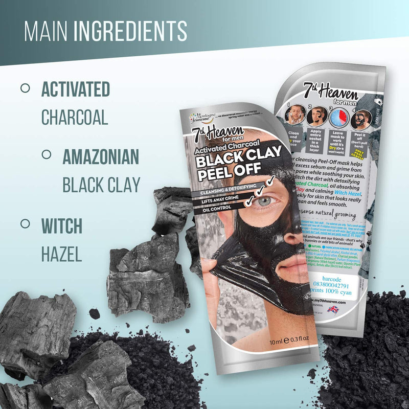 7th Heaven Activated Charcoal Black Clay Peel Off Mask