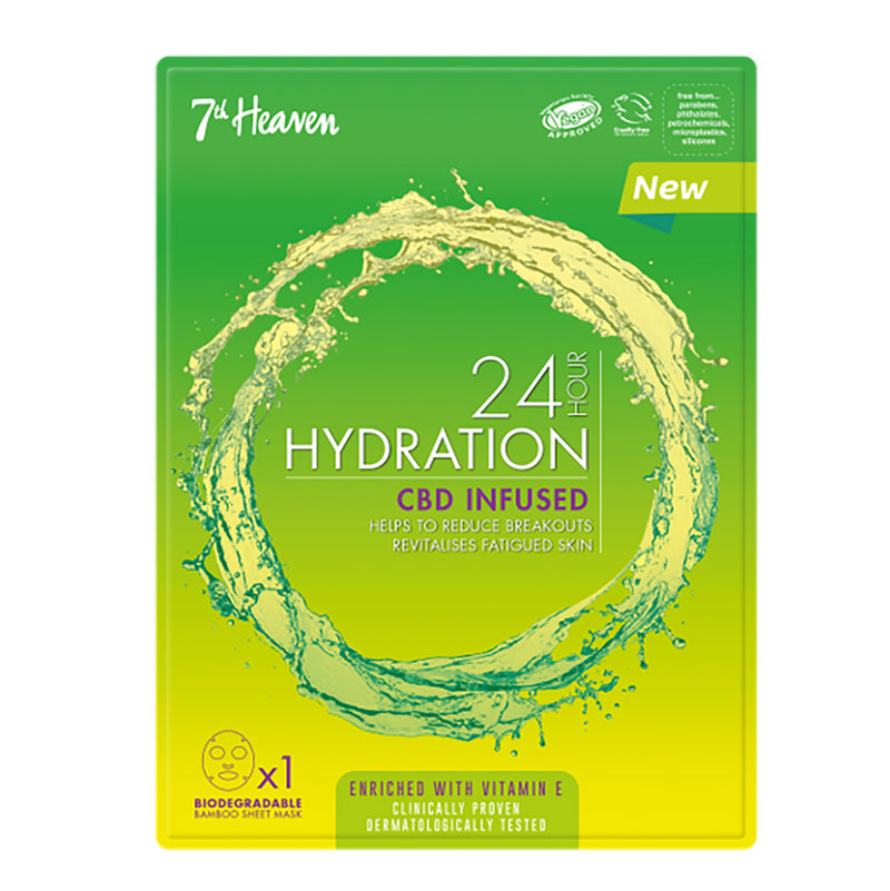 7th Heaven 24 Hr Hydration CBD Infused Sheet Mask