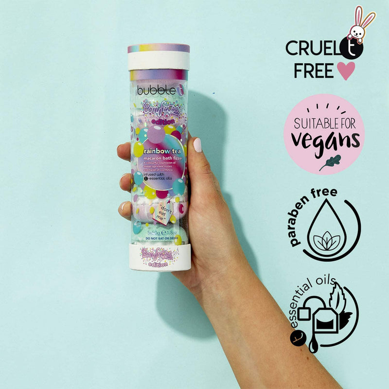 Bubble T Confetea Edition Bath Macaron Fizzers Bath Bombs (5 x 50g)