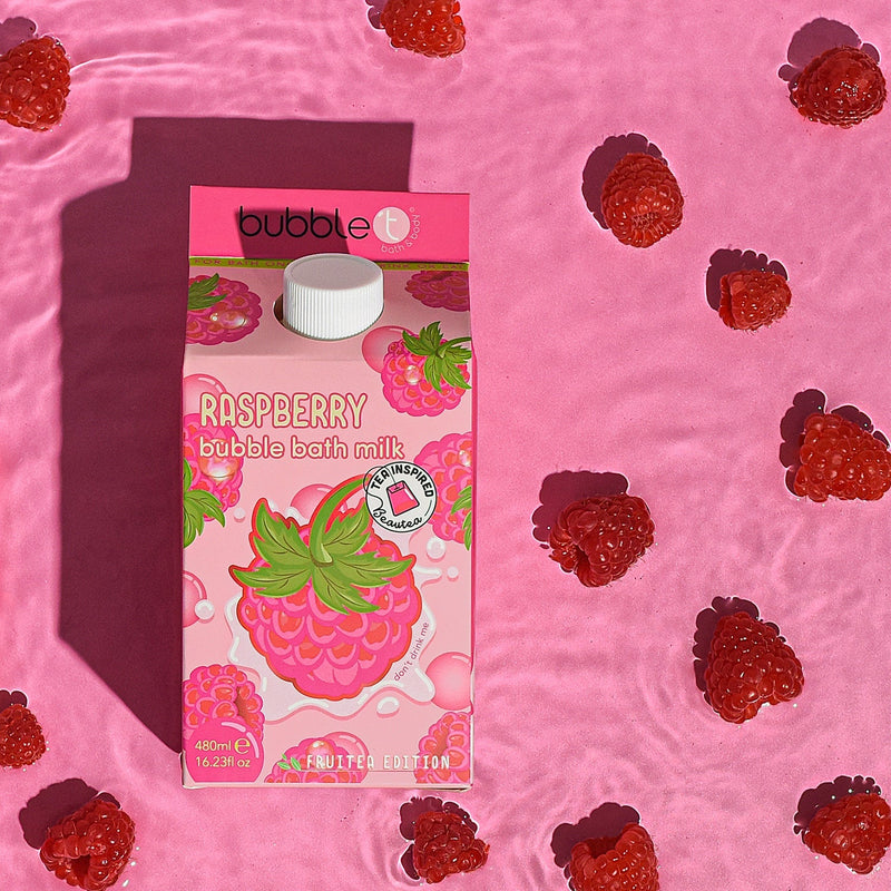 Bubble T Raspberry Bubble Bath Milk (480mL)  (B)