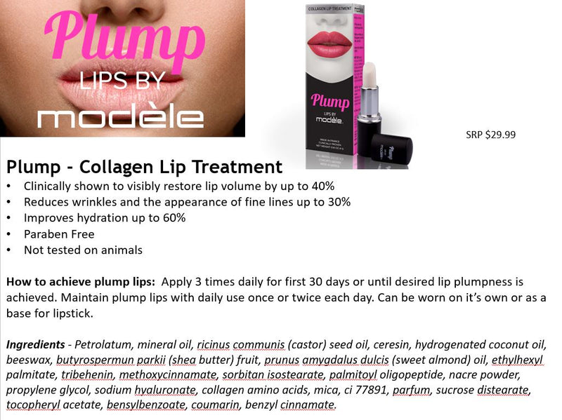 Modèle Collagen Lip Treatment (Plump) Display (6pc)