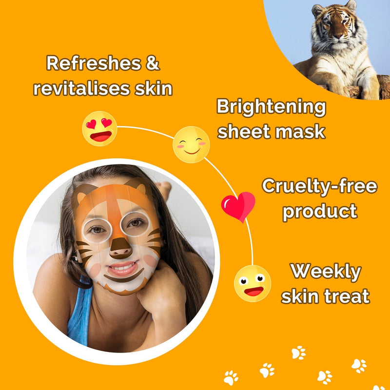 7th Heaven Face Food Animal Tiger Sheet Mask Skincare