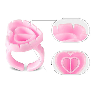 Heart Shape Blooming Adhesive Rings