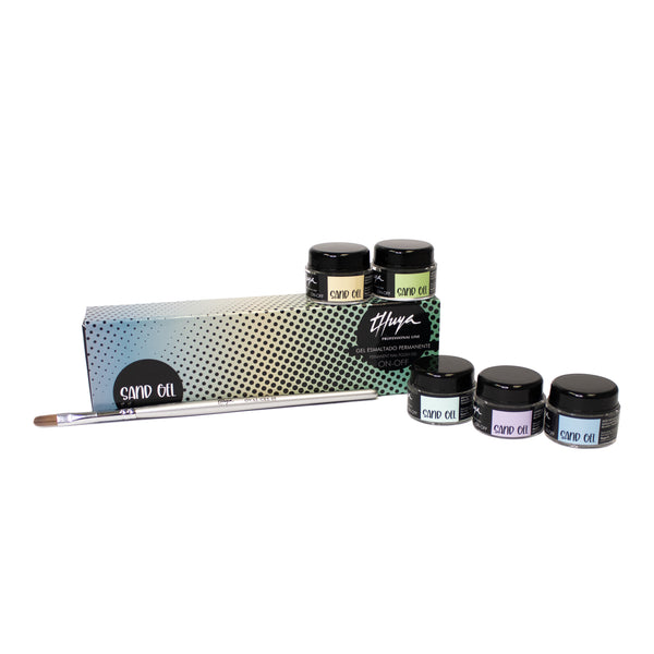 Kit Sand Gel (5 couleurs/Pinceau)