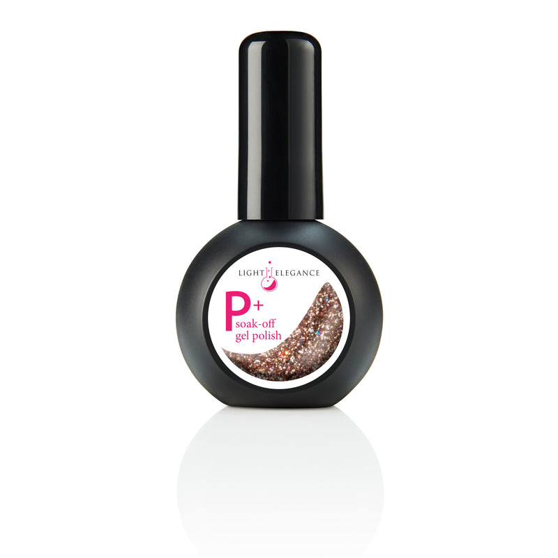 P+ Champagne, Vernis gel pailleté, 15 ml