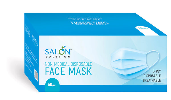 Masques faciaux jetables non médicaux à 3 épaisseurs 50/paquet