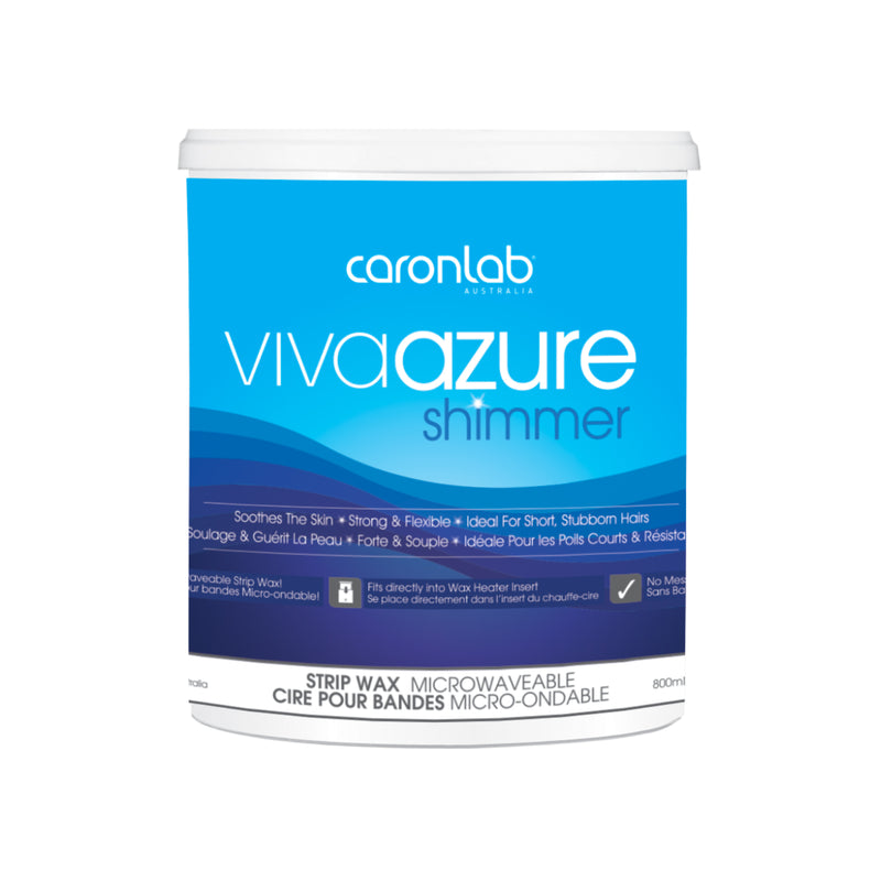 Viva Azure Shimmer Strip Wax - Microwaveable 800ml