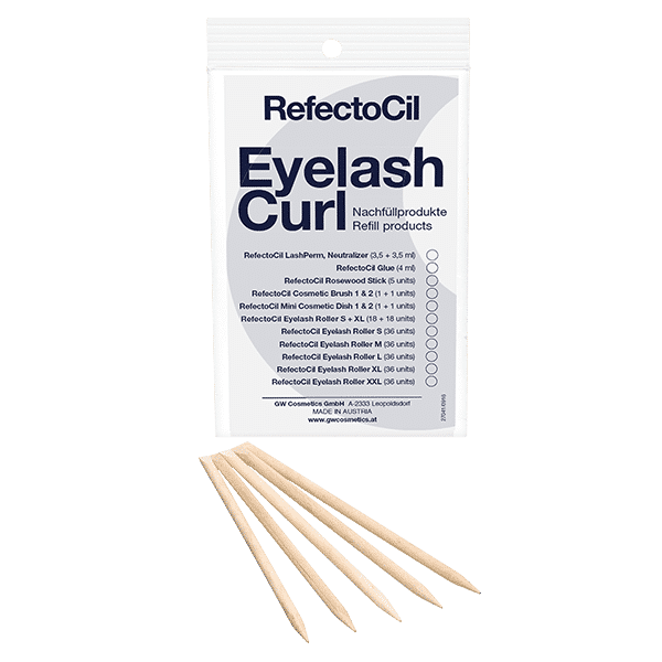 Eyelash Curl Rosewood Sticks (5/Pouch)