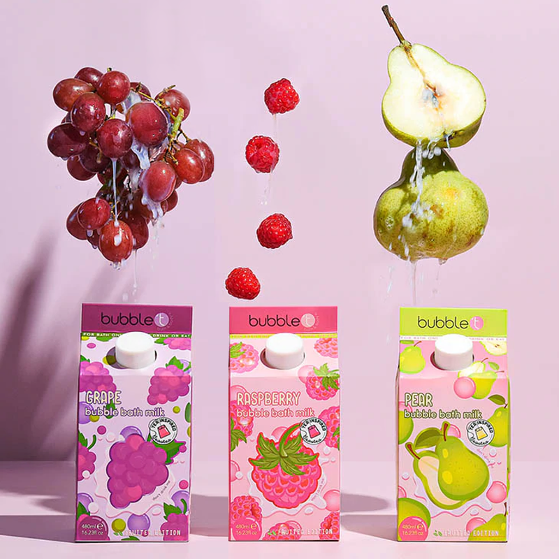 Bubble T Raspberry Bubble Bath Milk (480mL)  (B)